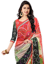 Trendz Georgette Bandhani Saree With Blouse Piece (TZ_Bandhani)