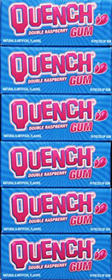 Quench Gum, Double Raspberry, 10 Count, (12 Pack)
