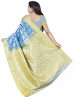 RR Women's Resham Silk Powerloom Saree (RR-REB002-SKY BLUE)