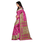 e-VASTRAM Womens Art Mysore Printed Silk Saree(NS9B_Pink)