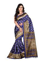e-VASTRAM Womens Art Mysore Printed Silk(NS9A_Blue)