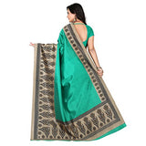 e-VASTRAM Womens Art Mysore Printed Silk(NS8B_Green)