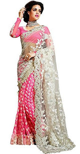 Sareeshop Women's Georgette Saree (ZoyaPink_Pink_Free Size)