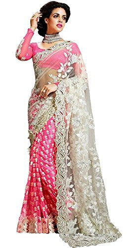 Sareeshop Women's Georgette Saree (ZoyaPink_Pink_Free Size)