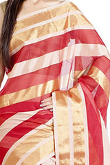Chandrakala Women's Banarasi Cotton Silk Saree(Red)