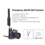 Crazepony FPV Micro AIO Camera 5.8G 40CH 25mW Transmitter with Y Splitter for FPV Drone like Blade Inductrix etc