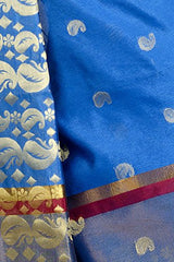 Chandrakala Women's Blue Banarasi Art Silk Saree