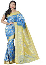 RR Women's Resham Silk Powerloom Saree (RR-REB002-SKY BLUE)