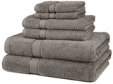 Pinzon 6-Piece Egyptian Cotton Towel Set - Grey