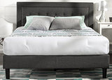 Zinus Upholstered Button Tufted Premium Platform Bed with less than 3 Inch spacing Wooden Slat Support, Queen