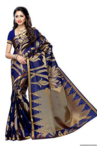 Mimosa Women'S Art Fancy Silk saree ,Kanchipuram Style,Color: Navy(3216-163-NAVY)