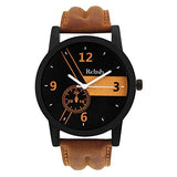 Relish Casual Analogue Tan Leather Strap Multicolour Dial Men's Watch RELISH-542
