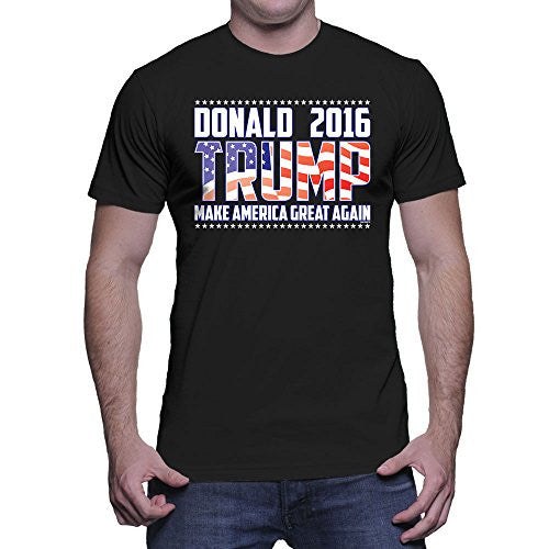 Mens Make America Great Again - Donald Trump 2016 T-shirt (Medium, BLACK)
