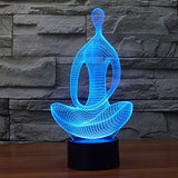 3D Illusion Lamp Gawell Night Light Sitting Meditation 7 Changing Colors Touch USB Table Nice Gift Toys Decorations