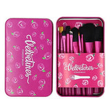 House of Quirk Cosmetic Makeup Natural Professional Brushes Set or Kit - 12Pcs With Tin Storage Container (PINK)
