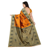 e-VASTRAM Womens Art Mysore Printed Silk(NS1A_yellow)