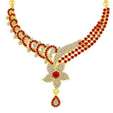 Sukkhi Beguiling Gold Plated AD Necklace Set For Women