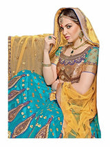 AASVAA Women's Stylist Blue Embroidered Lehenga Choli