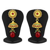 Sukkhi One Sided 5 Strings Gold Plated Antique Necklace Set for Women