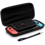 Protective Case for Nintendo Switch with Screen Protectors, FineGood EVA Carrying Case with 2 Pcs Anti-scratch Tempered Glass Protective Films for Switch 2017