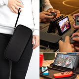 Protective Case for Nintendo Switch with Screen Protectors, FineGood EVA Carrying Case with 2 Pcs Anti-scratch Tempered Glass Protective Films for Switch 2017