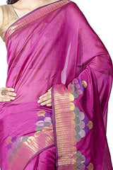 Chandrakala Women's Banarasi Cotton Silk Saree(Pink)