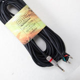 2 Packs: EMB Professional QTB-16G25F - 1/4 inch to Banana - 16 Gauge 25 Feet Instrument / Speaker Heavy Duty Patch Cable