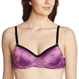 Lovable Push-Up Bra (L-3912_Black and Violet_32B)