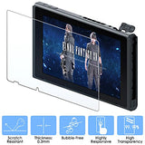 Protective Case for Nintendo Switch with Screen Protectors, FineGood EVA Carrying Case with 2 Pcs Anti-scratch Tempered Glass Protective Films for Switch 2017