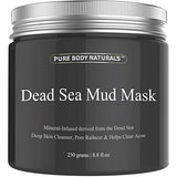 Pure Body Naturals Beauty Dead Sea Mud Mask for Facial Treatment, 250g / 8.8 fl.oz