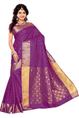 Alankrita Self Design Kanchipuram Art Silk Emboss Tissue Pallu Saree Mejanta Color