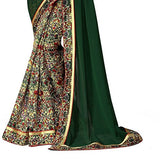 Glory Sarees Women's Georgette Saree(greenberry_green)