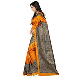 E-VASTRAM Womens Art Mysore Printed Silk Saree (NS5A_yellow)