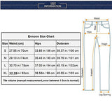 Ermonn Women's Distressed Ripped Denim Pencil Jeans Stretch, White, Small