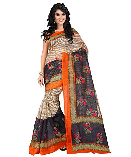 Trendz Cotton Silk Saree with Blouse(TZ_Menka)