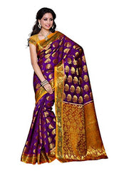 Mimosa Women's Traditional Art Silk Saree Kanjivaram Style With Blouse Color:Mejantha(3310-150-MEJ-MSTD )