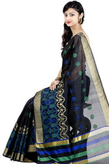 Chandrakala Women's Black Banarasi Art Silk Saree
