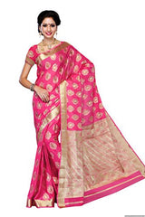 Mimosa Women'S Creap Silk Saree With Blouse,Color:Gajjari(3199-2076-GAJJ)