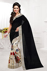 Trendz Bhagalpuri Cotton Silk Saree(TZ_Yamuna_Black)