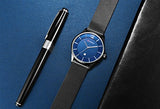 BINZI Montres pour Homme Inoxydable Noir Multifunction de Mode décontracté et Etanche Montre à Quartz Analogique affichage du jour