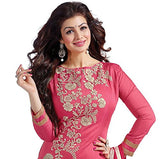 Manvaa Women's Silk Dress Material (SMFDG5307_Pink_Free Size)
