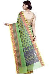 Chandrakala Women's Banarasi Cotton Silk Saree(Green)