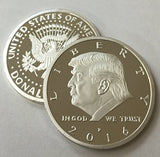 Aizics Mint President Donald Trump 2016 Silver Plated Eagle Novelty 30mm Coin