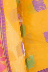 Chandrakala Women's Banarasi Cotton Silk Saree(Gold)