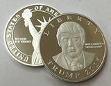 Donald Trump 2016 Silver Plated Presidential Liberty Replica Coin