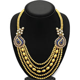 Sukkhi Sublime Five String Peacock Gold Plated Necklace Set For Women
