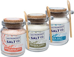 8oz Chef's Jar 3 Pack: Himalayan Salt, French Grey Salt, Pacific Ocean Salt