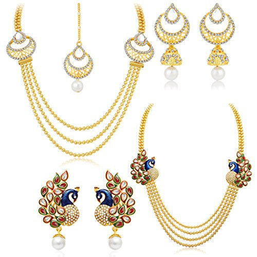 Sukkhi Fine Gold Plated Set of 2 Necklace Set Combo For Women
