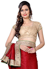Livie Women's Art Silk Sarees Party Wear/Fancy Art Silk Sarees/Embroidered Art Silk Sarees - Ruby Red