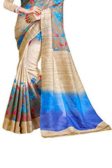 Trendz Printed Cotton Silk Brown Saree(TZ_Mayur_Pankh)